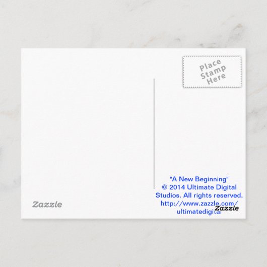 Een nieuw begin briefkaart (Achterkant)