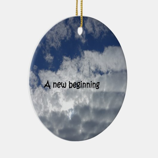 Een nieuw begin keramisch ornament (Rechts)