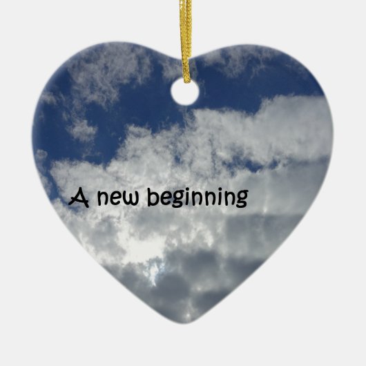 Een nieuw begin keramisch ornament (Voorkant)