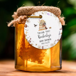 Een nieuw Chapter Baby shower-verhalenboek Wildflo Bedankjes Labels