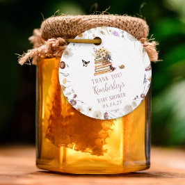 Een nieuw Chapter Baby shower-verhalenboek Wildflo Bedankjes Labels