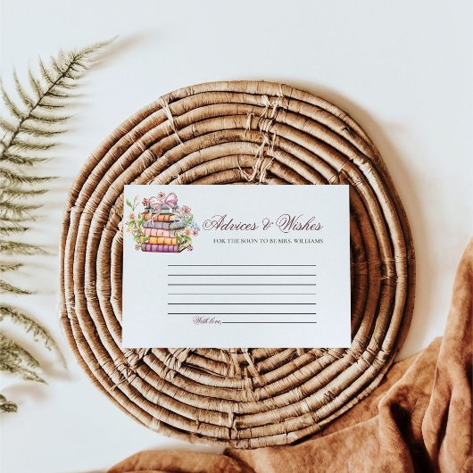 Een nieuw Chapter Book Adviezen & WIshes Vrijgezel Informatiekaartje