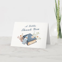 een nieuw Chapter Book Bottle Baby shower Bedankkaart