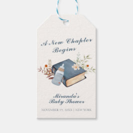een nieuw Chapter Book Bottle Baby shower Cadeaulabel