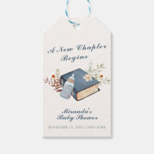  een nieuw Chapter Book Bottle Baby shower Cadeaulabel
