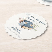  een nieuw Chapter Book Bottle Baby shower Kartonnen Onderzetters (Gekanteld)