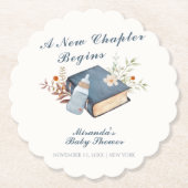  een nieuw Chapter Book Bottle Baby shower Kartonnen Onderzetters (Voorkant)