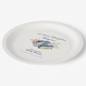  een nieuw Chapter Book Bottle Baby shower Papieren Bordje (Gekanteld)