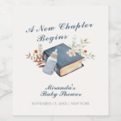  een nieuw Chapter Book Bottle Baby shower Wijn Etiket (Enkel label)