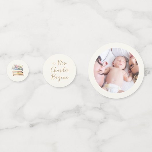 Een nieuw Chapter Books Baby shower Confetti (Achterkanten)