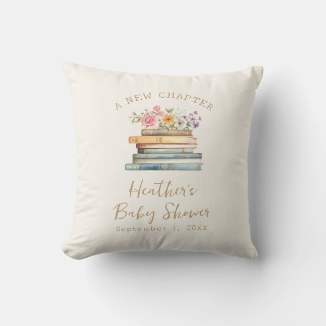 Een nieuw Chapter Books Baby shower Kussen (Voorkant)