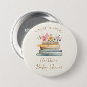 Een nieuw Chapter Books Baby shower Ronde Button 7,6 Cm (Voorkant /achterkant)