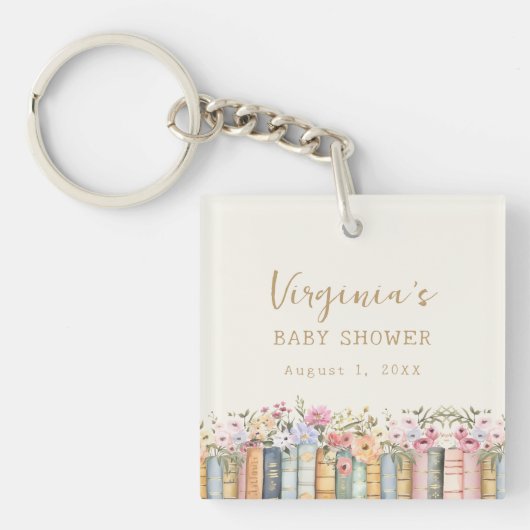 Een nieuw Chapter Books Baby shower Sleutelhanger (voorkant)
