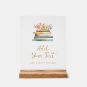 Een nieuw Chapter Books Vrijgezellenfeest Acryl Bord (Voorkant)