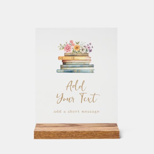 Een nieuw Chapter Books Vrijgezellenfeest Acryl Bord (Voorkant)