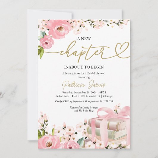 Een nieuw Chapter Books Vrijgezellenfeest Kaart (Voorkant)