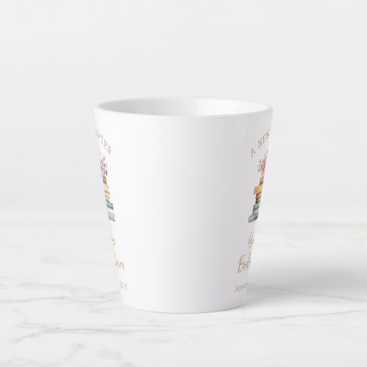 Een nieuw Chapter Books Vrijgezellenfeest Latte Mok (Voorkant)