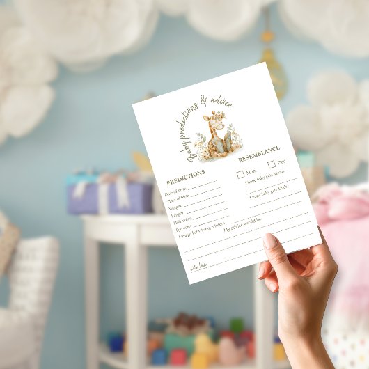Een nieuw Chapter Giraffe Baby shower voorspelling