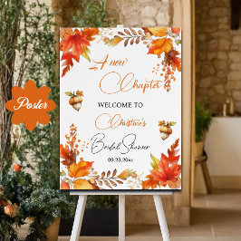 Een nieuw Chapter Herfst Boho Floral Vrijgezellenf Poster