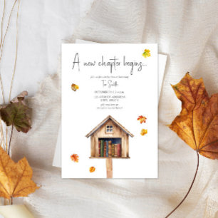 Een nieuw Chapter Mini Library Herfst Books Baby s Kaart