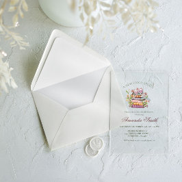 Een nieuw Chapter Story Book Vrijgezellenfeest Acryl Uitnodigingen