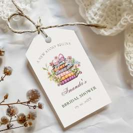 Een nieuw Chapter Story Book Vrijgezellenfeest Cadeaulabel