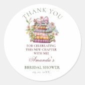 Een nieuw Chapter Story Book Vrijgezellenfeest Dan Ronde Sticker (Voorkant)