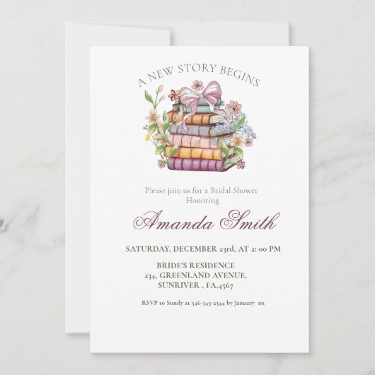 Een nieuw Chapter Story Book Vrijgezellenfeest Kaart (Voorkant)