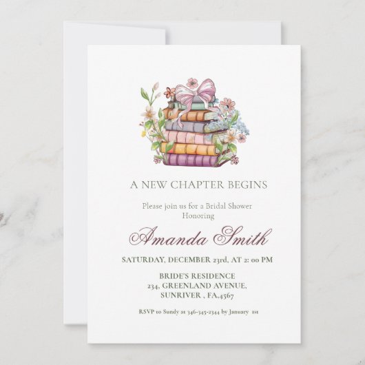 Een nieuw Chapter Story Book Vrijgezellenfeest Kaart (Voorkant)