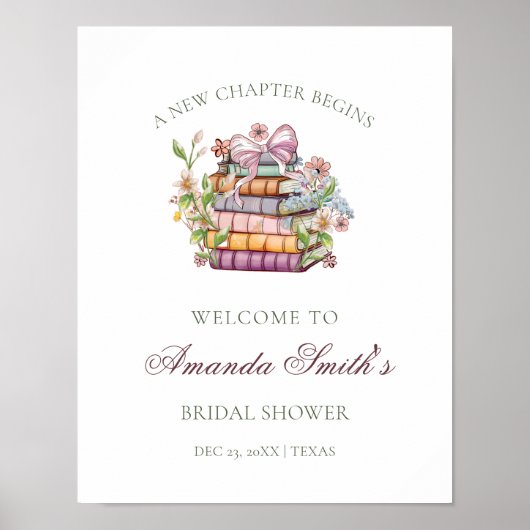 Een nieuw Chapter Story Book Vrijgezellenfeest Poster (Voorkant)