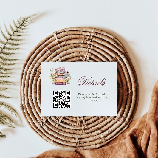 Een nieuw Chapter Story vrijgezellenfeest register Informatiekaartje