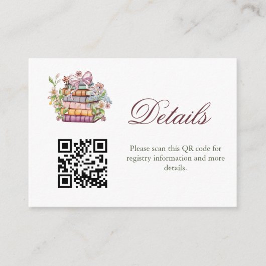 Een nieuw Chapter Story vrijgezellenfeest register Informatiekaartje (Voorkant)