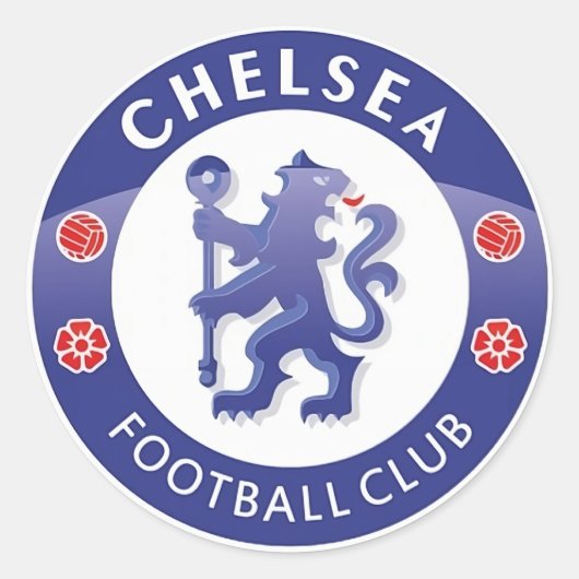 Een nieuw Chelsea-ontwerp Ronde Sticker (Voorkant)