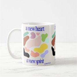 Een nieuw hart, een nieuwe geest, grafisch ontwerp koffiemok