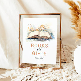 Een nieuw hoofdstuk Baby shower boeken en geschenk Poster