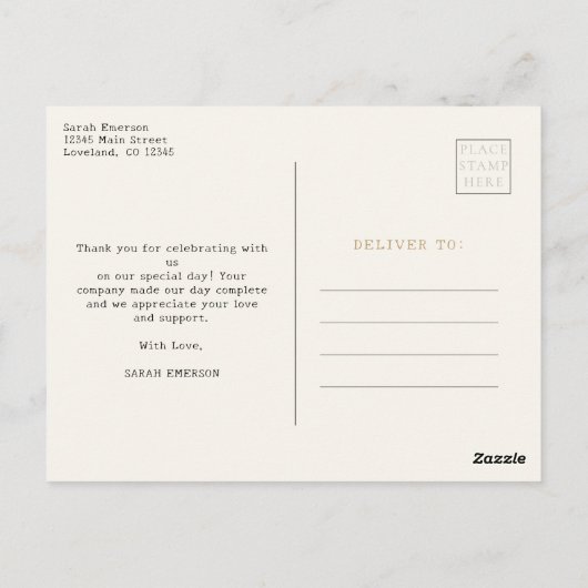 Een nieuw hoofdstuk Baby shower Dank u wel Briefkaart (Achterkant)