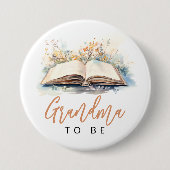 Een nieuw hoofdstuk Baby shower Oma to Be-knop Ronde Button 7,6 Cm (Voorkant)