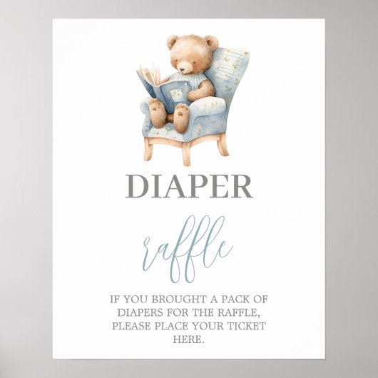 Een nieuw hoofdstuk Begin baby shower Luier Raffle Poster (Voorkant)