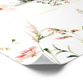 Een nieuw hoofdstuk Begin Bloemenboek Baby Girl Sh Poster (Hoek)