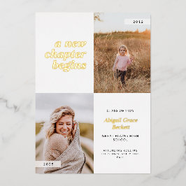 Een nieuw hoofdstuk begint Afstuderen Folie Uitnodiging