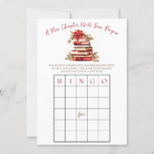 Een nieuw hoofdstuk begint! Baby shower BINGO spel