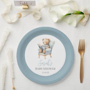 Een nieuw hoofdstuk begint Baby shower Boy Papieren Bordje