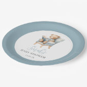 Een nieuw hoofdstuk begint Baby shower Boy Papieren Bordje (Gekanteld)