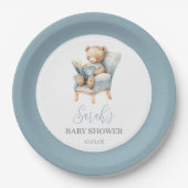 Een nieuw hoofdstuk begint Baby shower Boy Papieren Bordje (Voorkant)