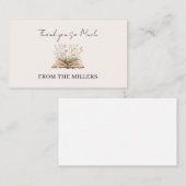 Een nieuw hoofdstuk begint Baby shower Dank u Informatiekaartje (Voorkant / Achterkant)