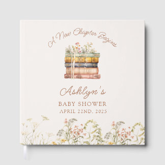 Een nieuw hoofdstuk begint Baby shower gastboek Gastenboek