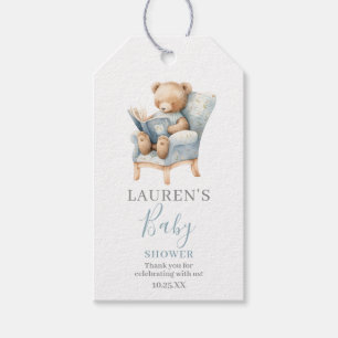 Een nieuw hoofdstuk begint Baby Shower Jongen cade Cadeaulabel