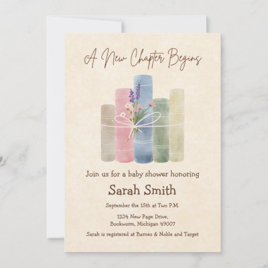 Een nieuw hoofdstuk begint - Baby Shower Kaart (Voorkant)
