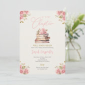 Een nieuw hoofdstuk begint Baby shower Meisje Kaart (Staand voorkant)