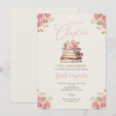 Een nieuw hoofdstuk begint Baby shower Meisje Kaart (Voorkant / Achterkant)